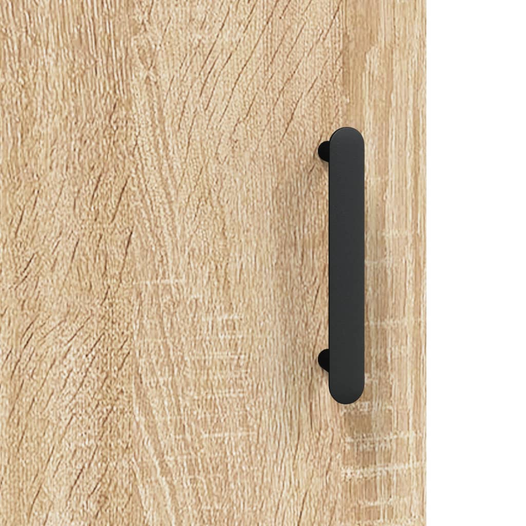 væghængt skab 69,5x34x90 cm konstrueret træ sonoma-eg