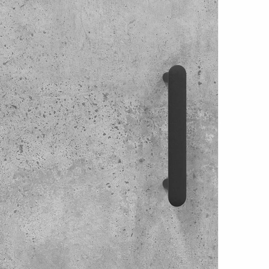 væghængt skab 69,5x34x90 cm konstrueret træ betongrå