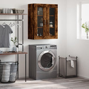 væghængt skab 69,5x34x90 cm konstrueret træ røget sonoma-eg