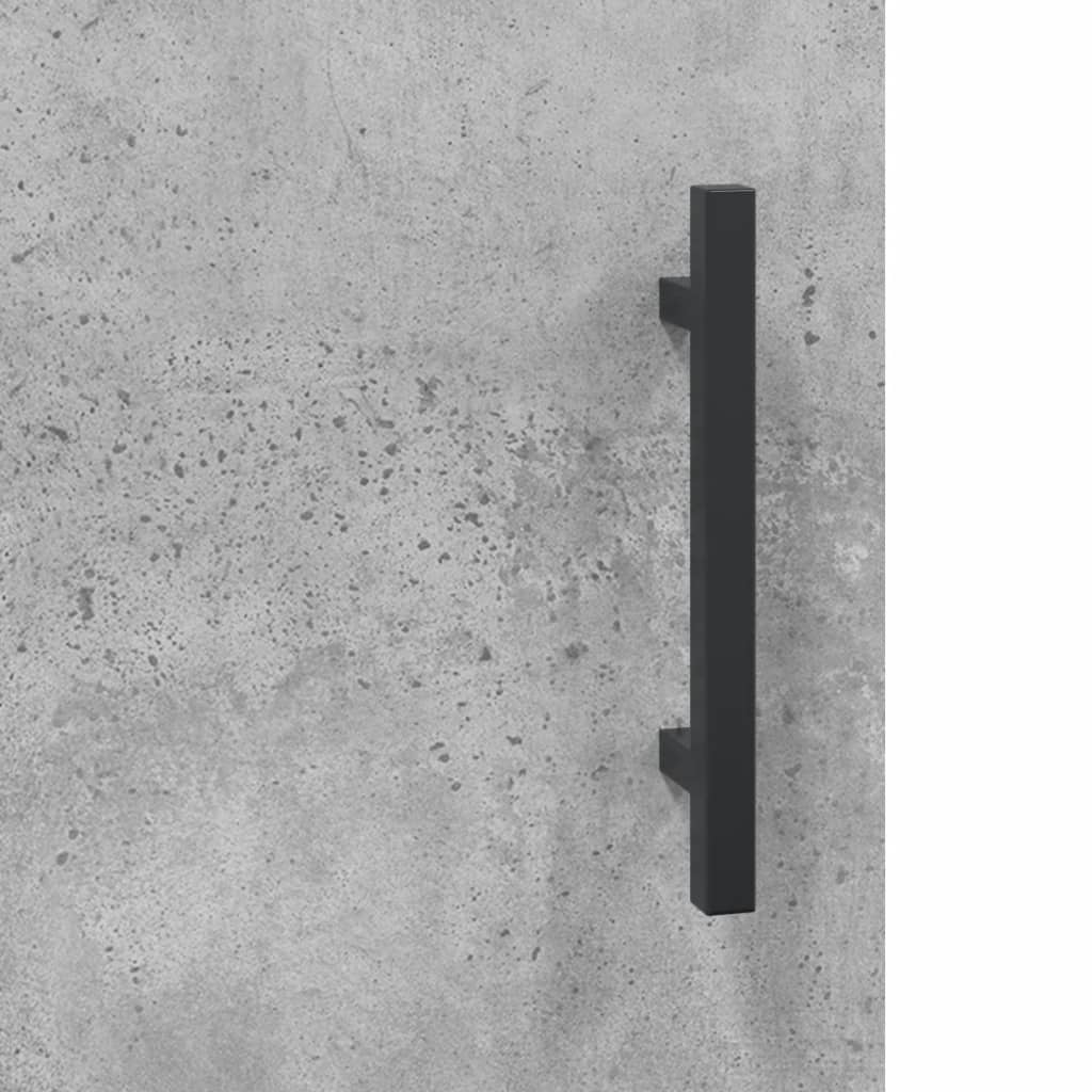 væghængt skab 69,5x34x90 cm konstrueret træ betongrå