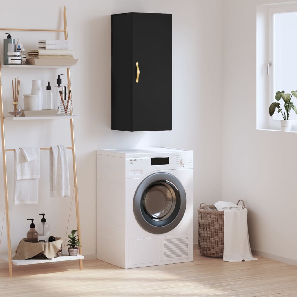 vægskab 34,5x34x90 cm sort