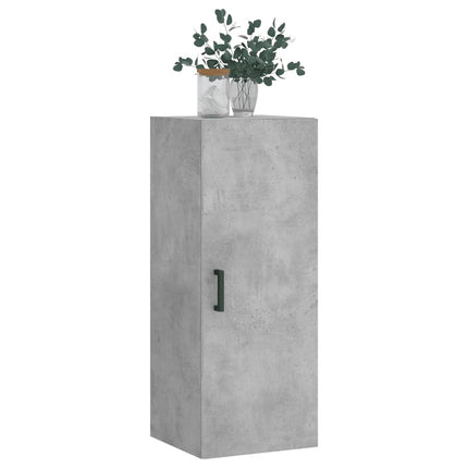 vægskab 34,5x34x90 cm konstrueret træ betongrå