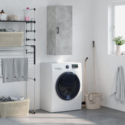 vægskab 34,5x34x90 cm konstrueret træ betongrå