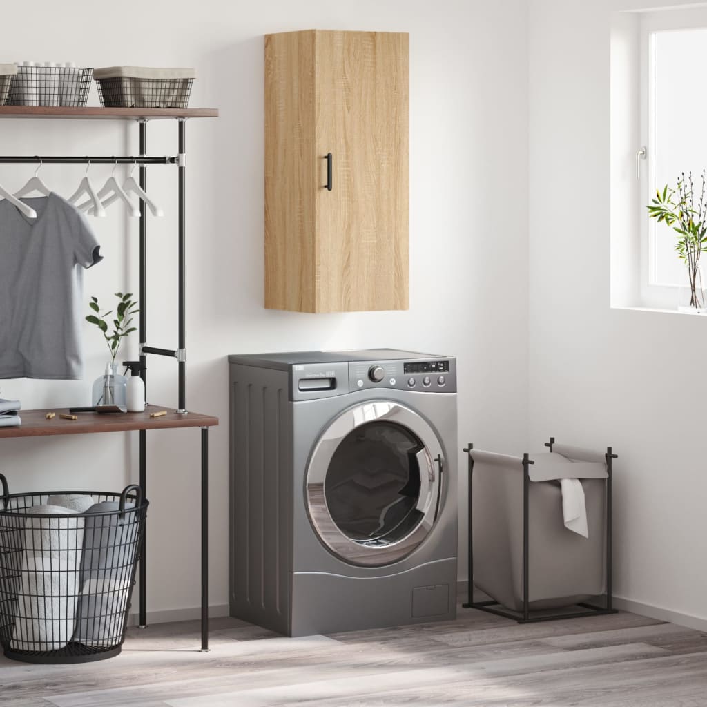 vægskab 34,5x34x90 cm sonoma-eg