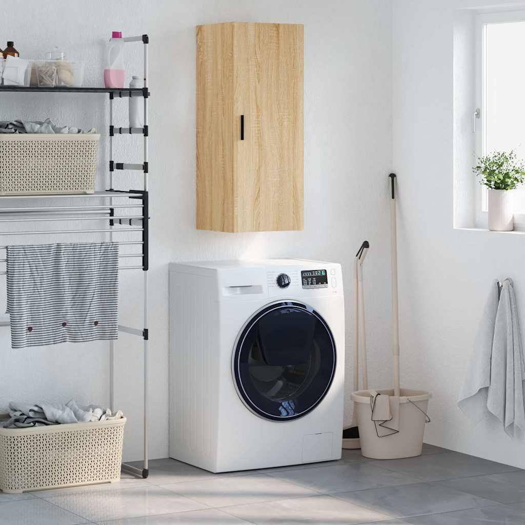 vægskab 34,5x34x90 cm sonoma-eg