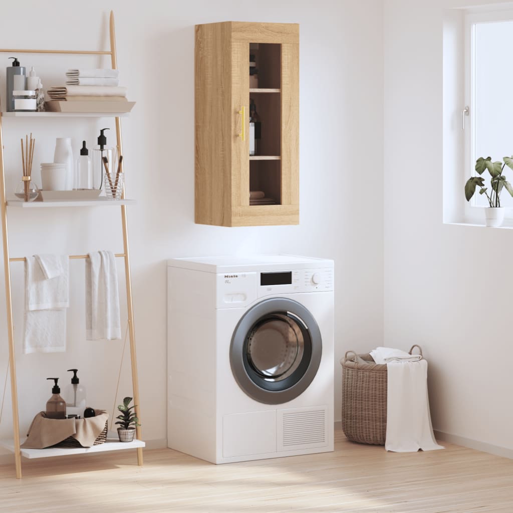 vægskab 34,5x34x90 cm sonoma-eg