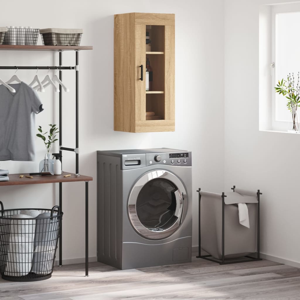 vægskab 34,5x34x90 cm sonoma-eg