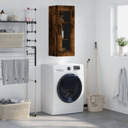 vægskab 34,5x34x90 cm røget egetræsfarve