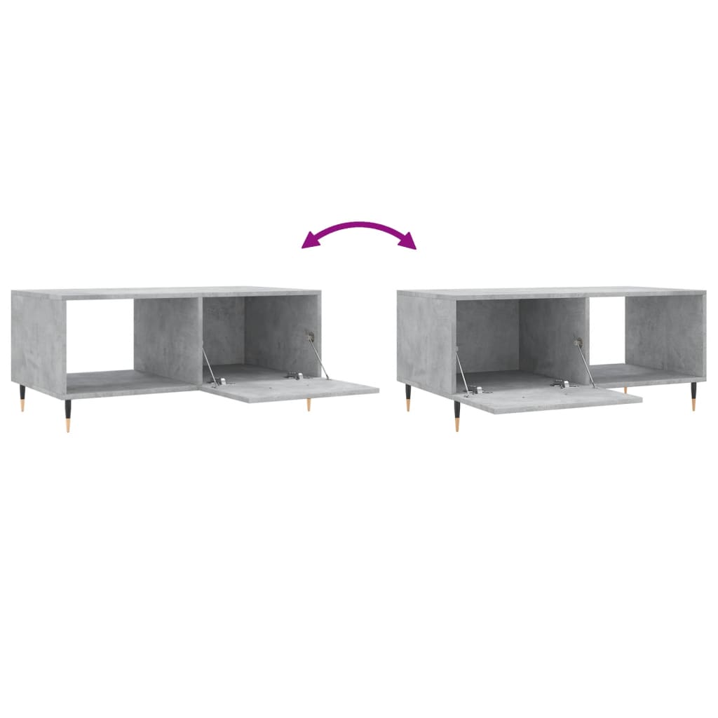 sofabord 90x50x40 cm konstrueret træ betongrå