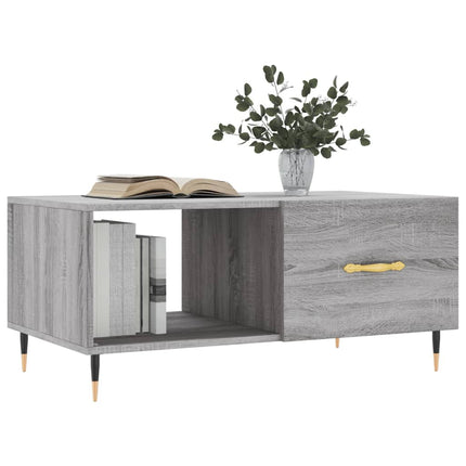 sofabord 90x50x40 cm konstrueret træ grå sonoma-eg