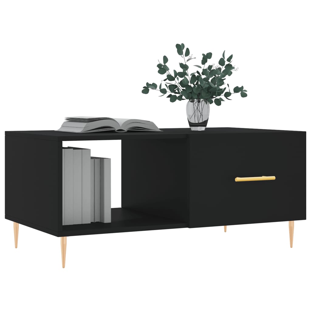 sofabord 90x50x40 cm konstrueret træ sort