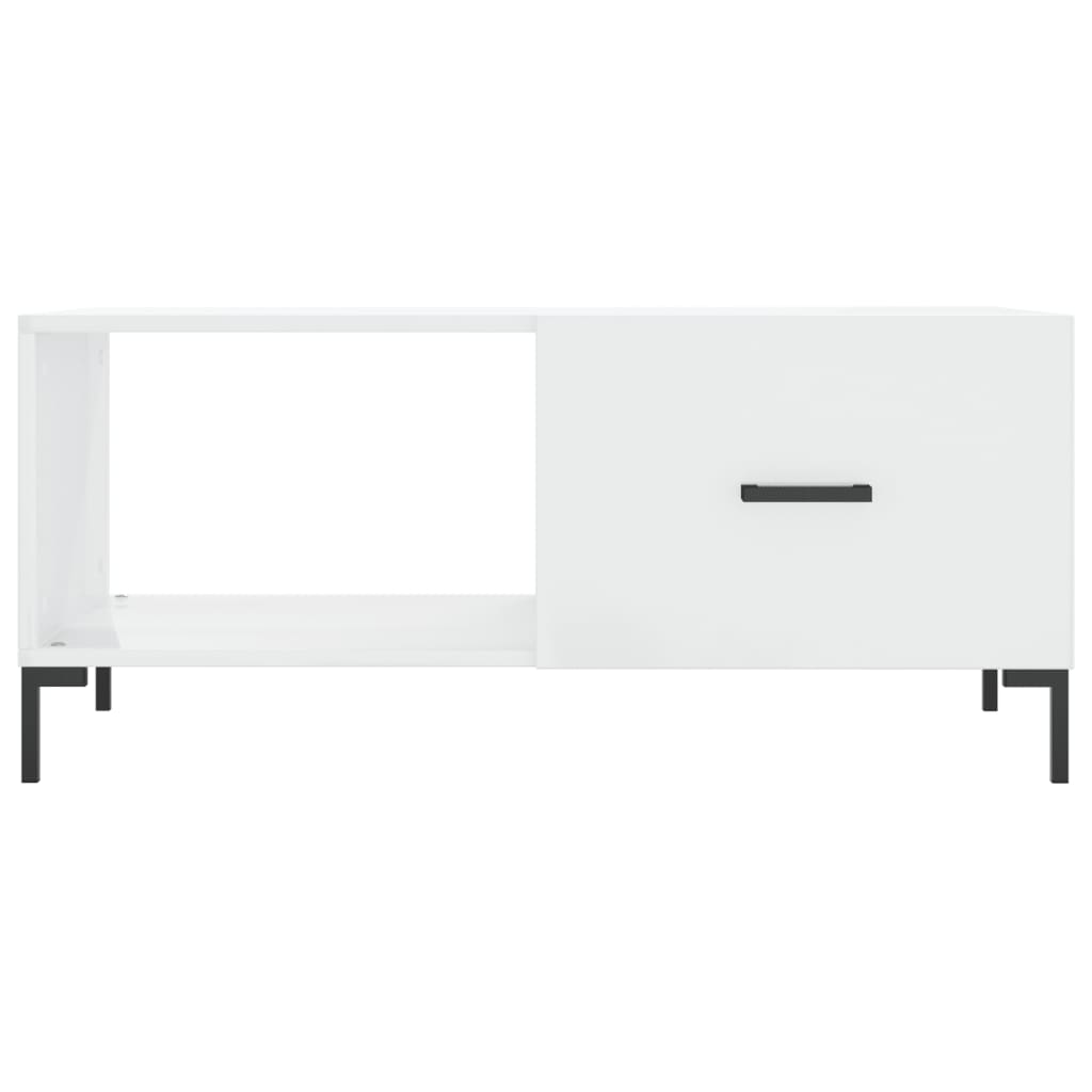 sofabord 90x50x40 cm konstrueret træ hvid højglans