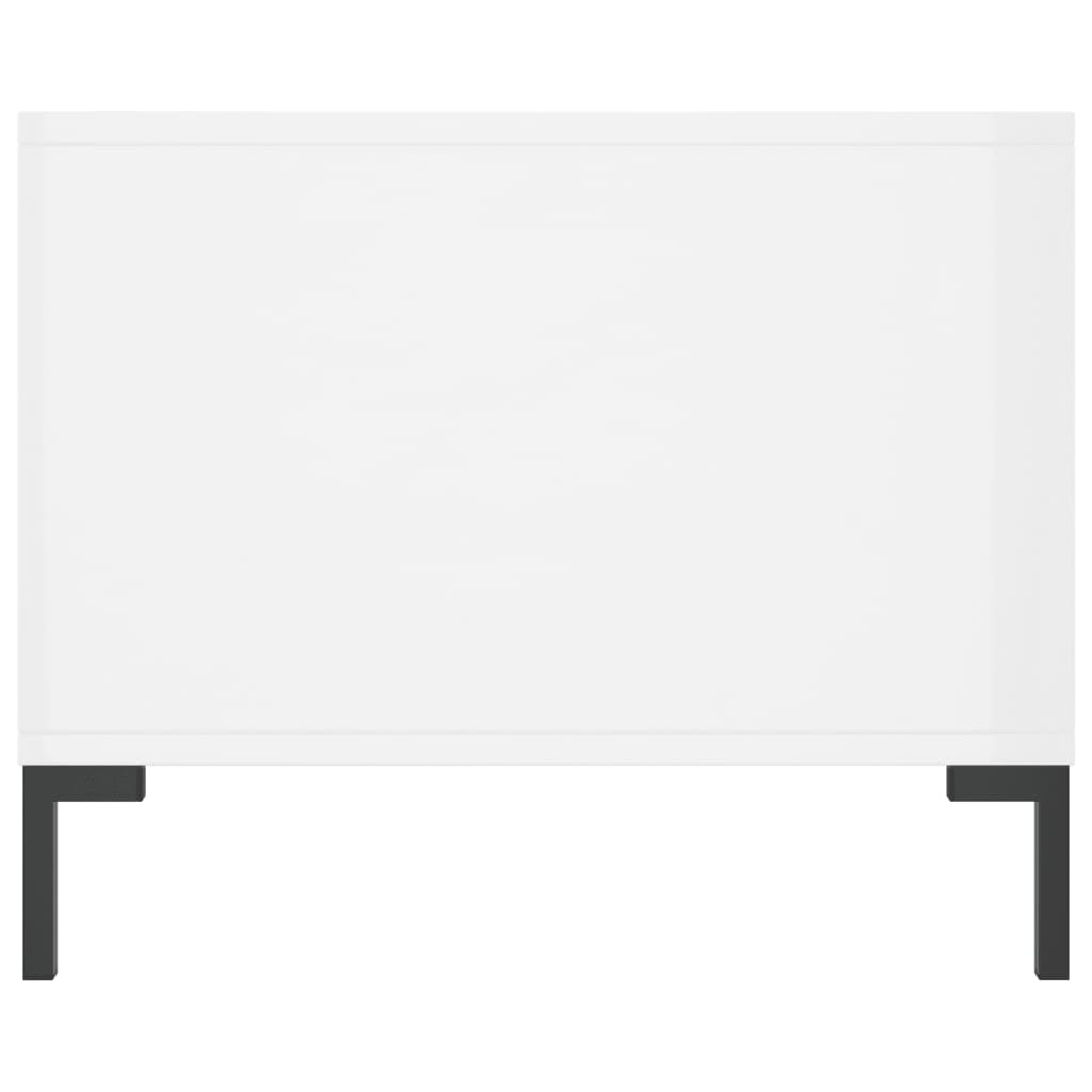 sofabord 90x50x40 cm konstrueret træ hvid højglans