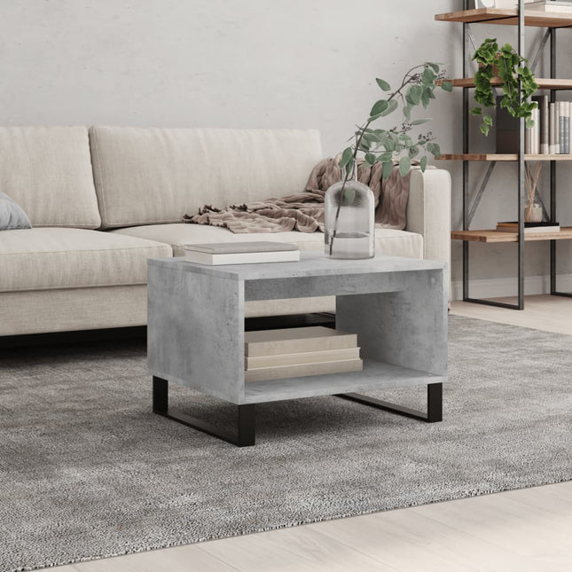 sofabord 60x50x40 cm konstrueret træ betongrå