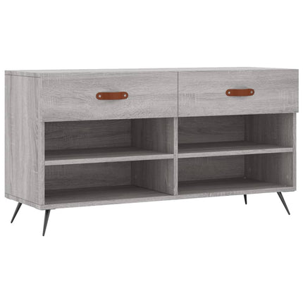 skobænk 102x35x55 cm konstrueret træ grå sonoma-eg