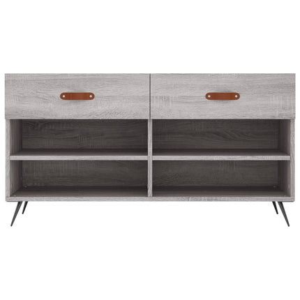 skobænk 102x35x55 cm konstrueret træ grå sonoma-eg