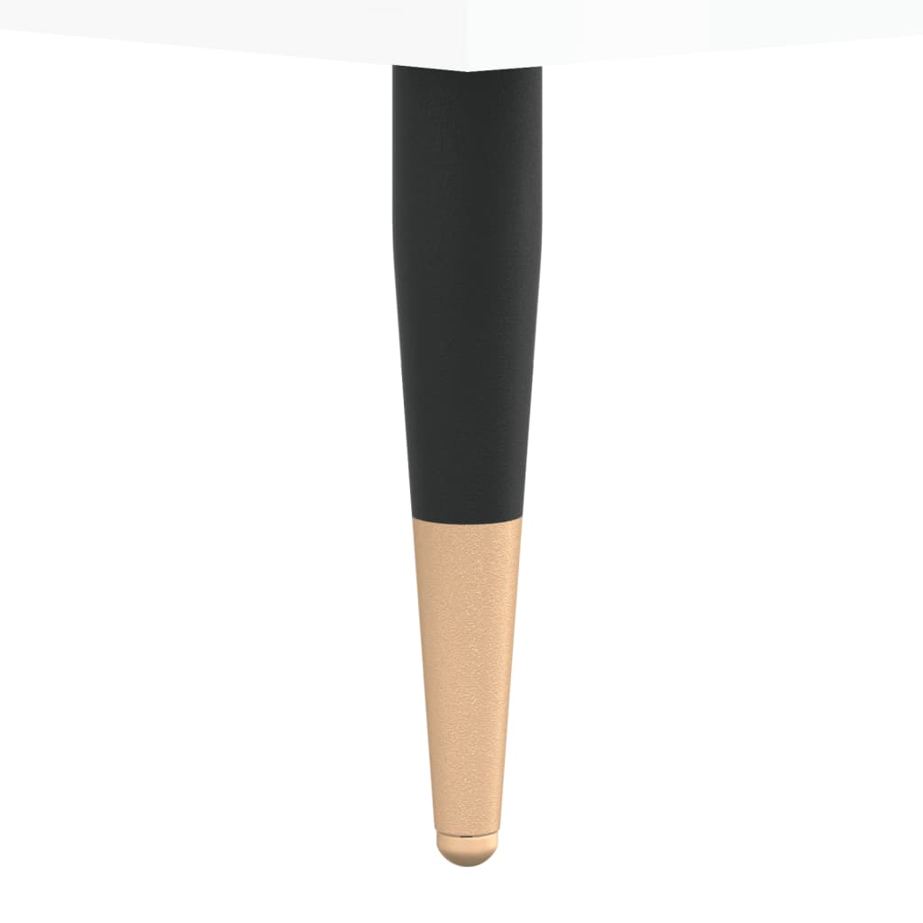 skobænk 102x35x55 cm konstrueret træ hvid højglans