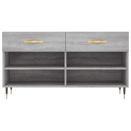 skobænk 102x35x55 cm konstrueret træ grå sonoma-eg