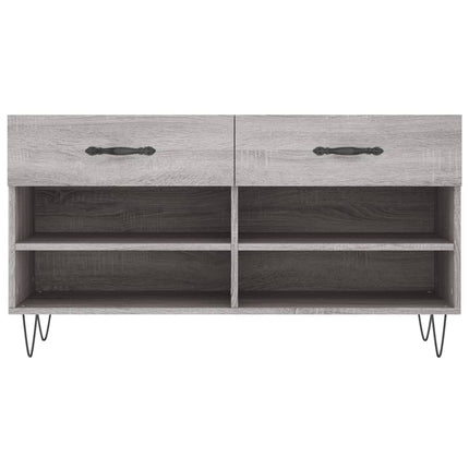 skobænk 102x35x55 cm konstrueret træ grå sonoma-eg