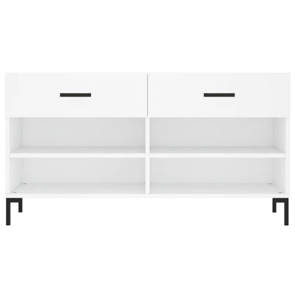 skobænk 102x35x55 cm konstrueret træ hvid