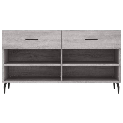 skobænk 102x35x55 cm konstrueret træ grå sonoma-eg