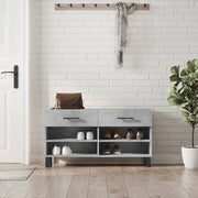 skobænk 102x35x55 cm konstrueret træ betongrå