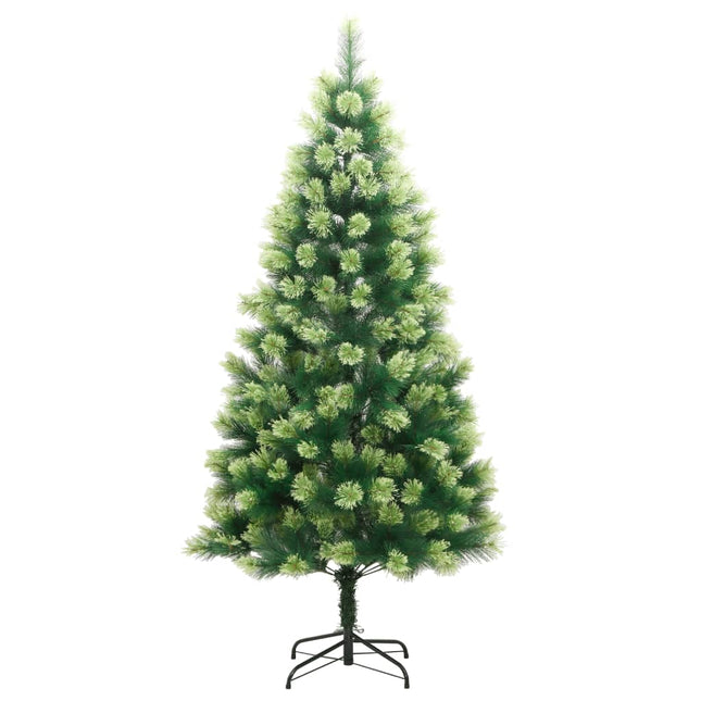 kunstigt juletræ med juletræsfod 150 cm hængslet