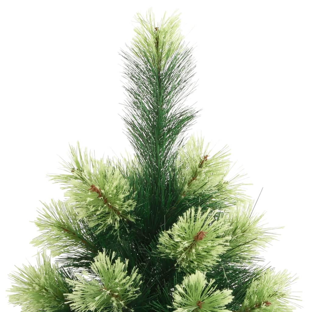kunstigt juletræ med juletræsfod 180 cm hængslet