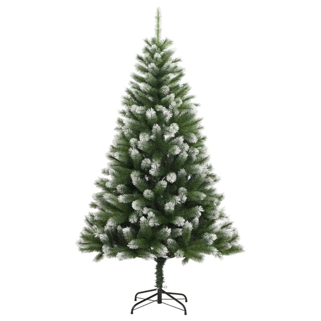 kunstigt juletræ med sne 150 cm hængslet