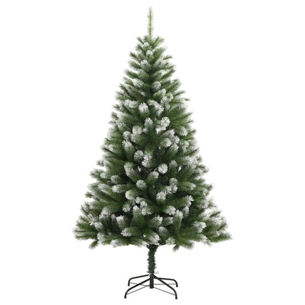 kunstigt juletræ med sne 150 cm hængslet