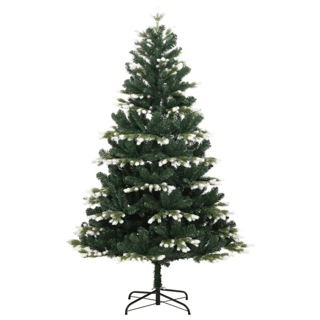 kunstigt juletræ med sne 180 cm hængslet