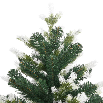 kunstigt juletræ med sne 210 cm hængslet