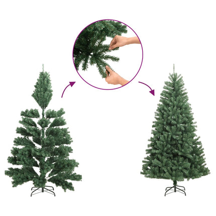 kunstigt juletræ med sne 240 cm hængslet