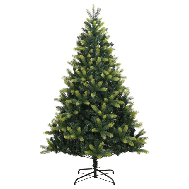 kunstigt juletræ med juletræsfod 150 cm hængslet