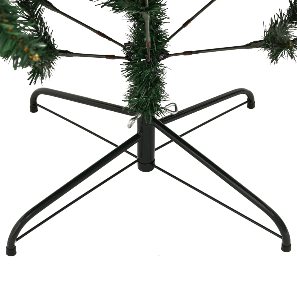 kunstigt juletræ med juletræsfod 150 cm hængslet