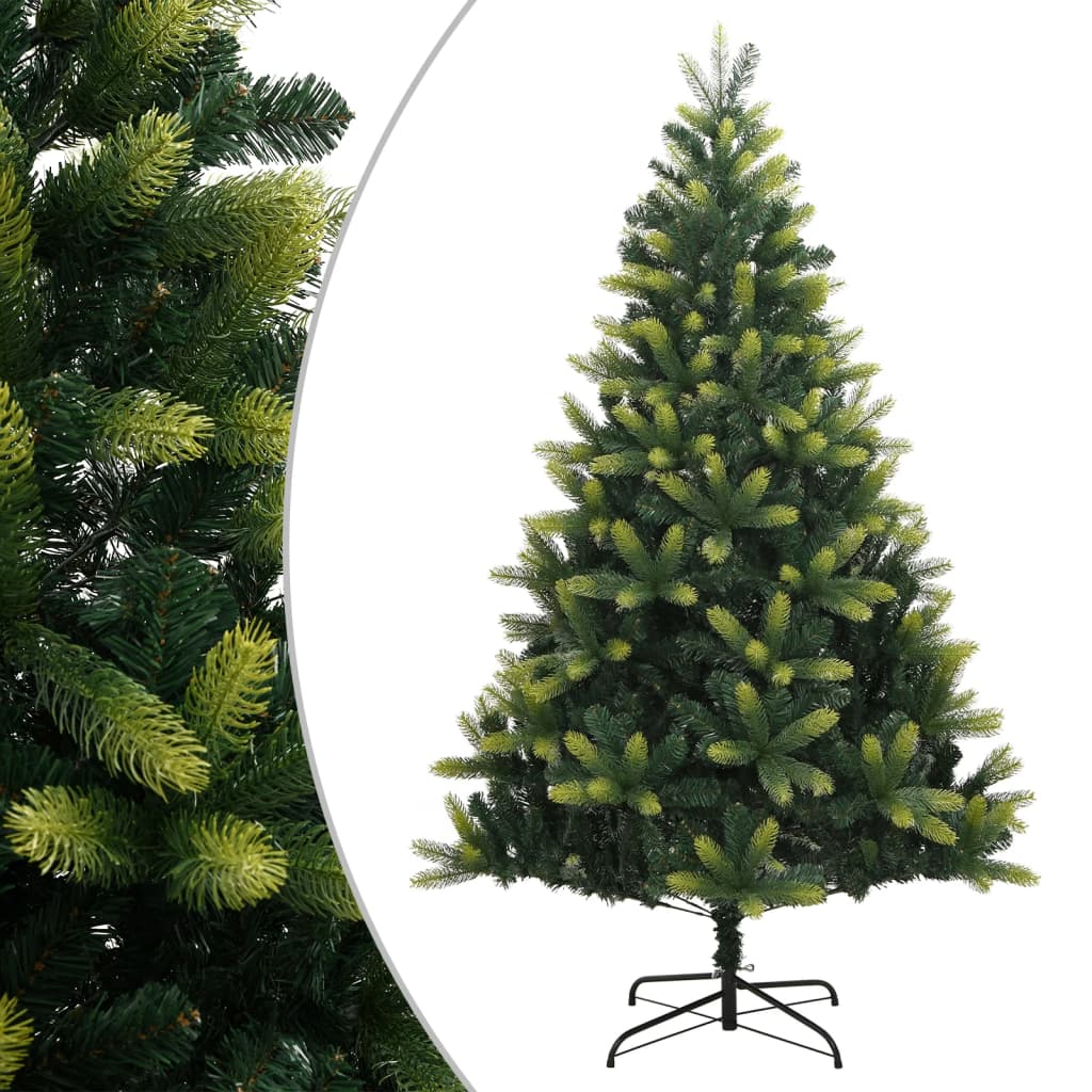 kunstigt juletræ med juletræsfod 180 cm hængslet