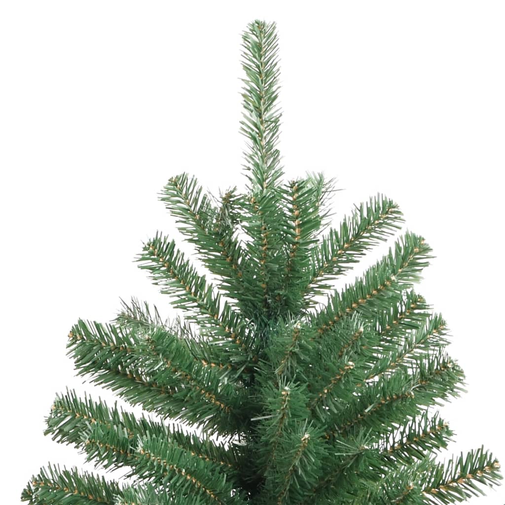 kunstigt juletræ med juletræsfod 120 cm hængslet grøn