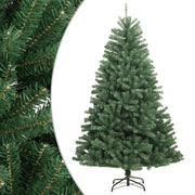 kunstigt juletræ med juletræsfod 150 cm hængslet grøn
