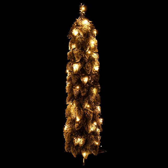 kunstigt juletræ med 45 LED'er og sne 90 cm