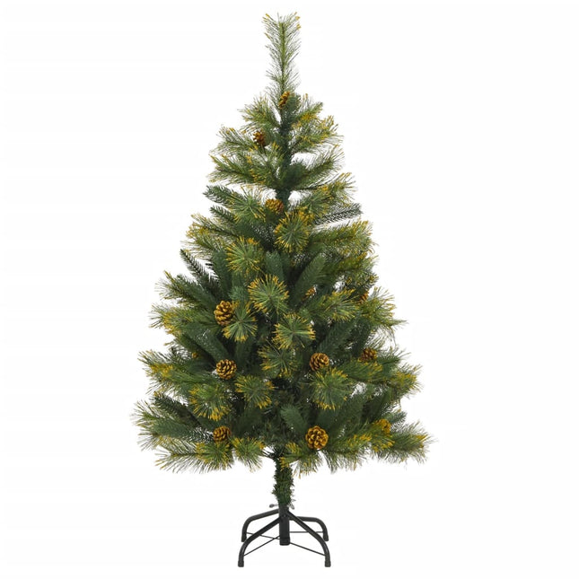 kunstigt juletræ med grankogler 150 cm hængslet