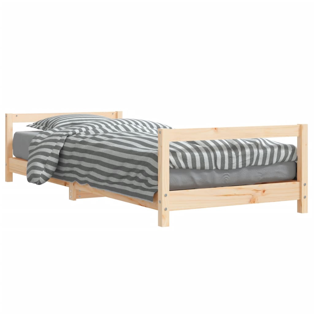sengeramme til juniorseng 80x200 cm massivt fyrretræ