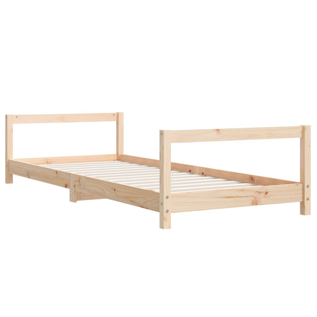 sengeramme til juniorseng 80x200 cm massivt fyrretræ