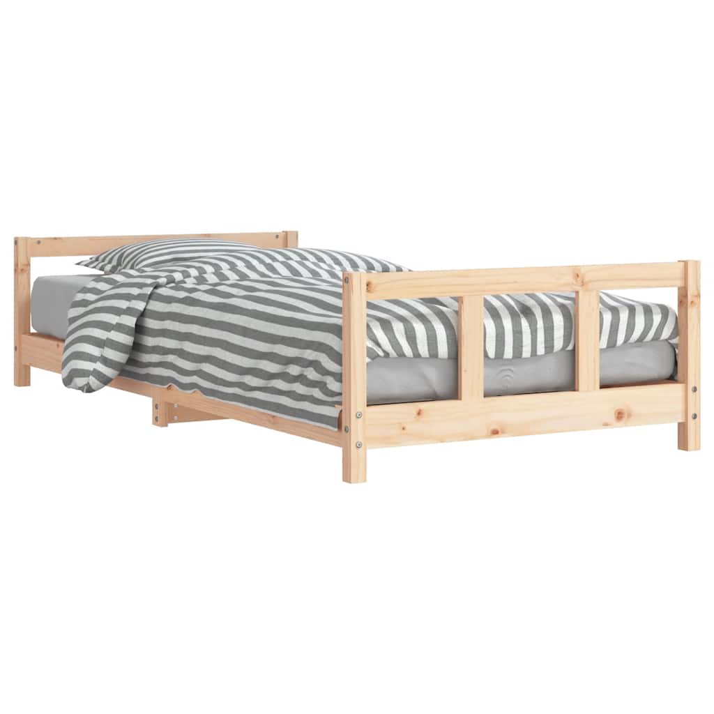 sengeramme til juniorseng 90x200 cm massivt fyrretræ