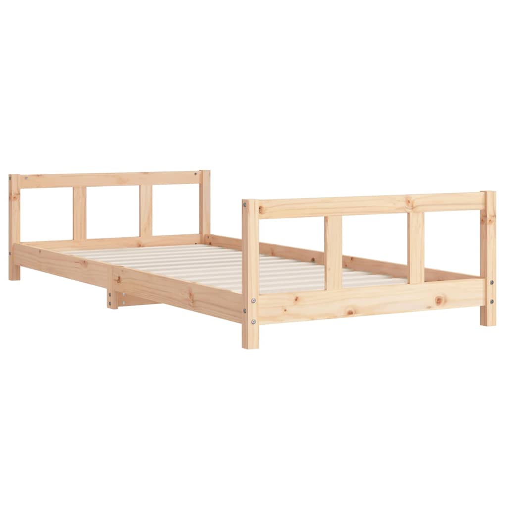 sengeramme til juniorseng 90x200 cm massivt fyrretræ