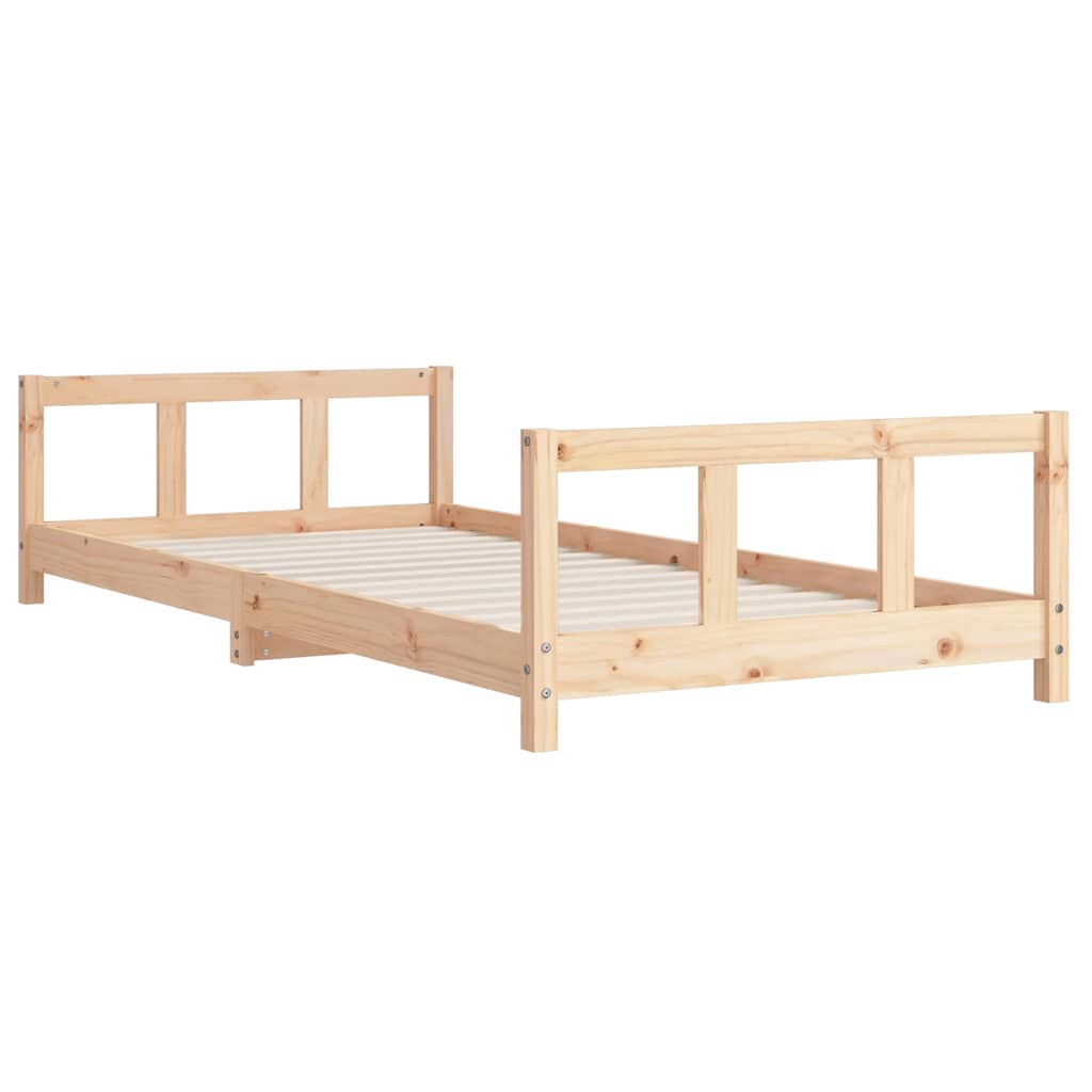 sengeramme til juniorseng 90x200 cm massivt fyrretræ