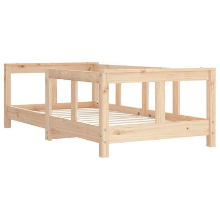 sengeramme til juniorseng 70x140 cm massivt fyrretræ