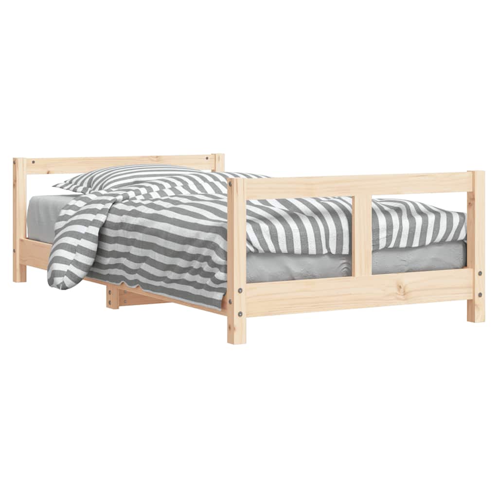 sengeramme til juniorseng 80x160 cm massivt fyrretræ