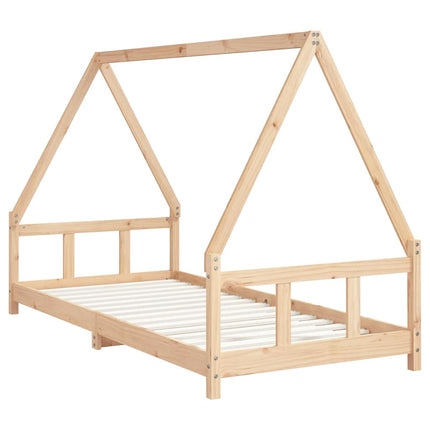 sengeramme til juniorseng 90x200 cm massivt fyrretræ