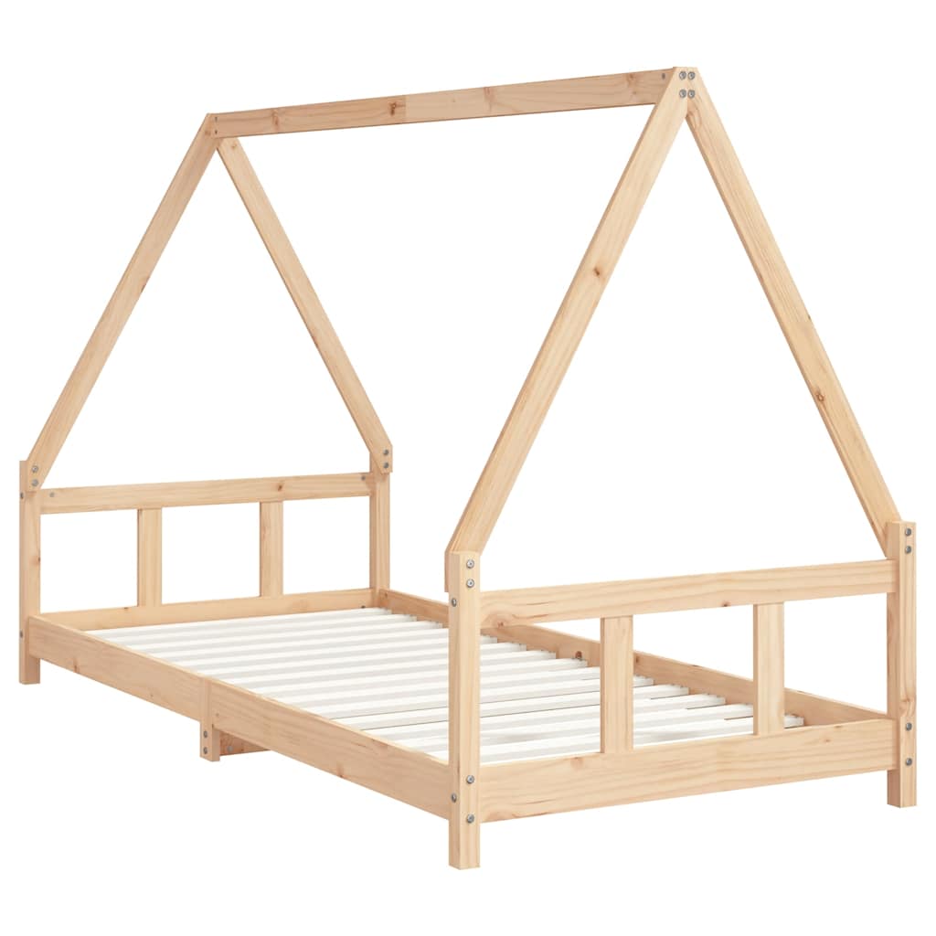 sengeramme til juniorseng 90x200 cm massivt fyrretræ