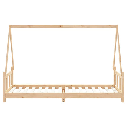 sengeramme til juniorseng 90x200 cm massivt fyrretræ